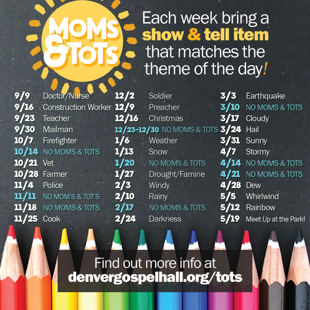 Moms & Tots Schedule